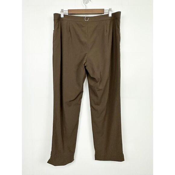 Lafayette 148 New York Irving Wool Blend Trouser Brown Size 10 - Picture 3 of 11